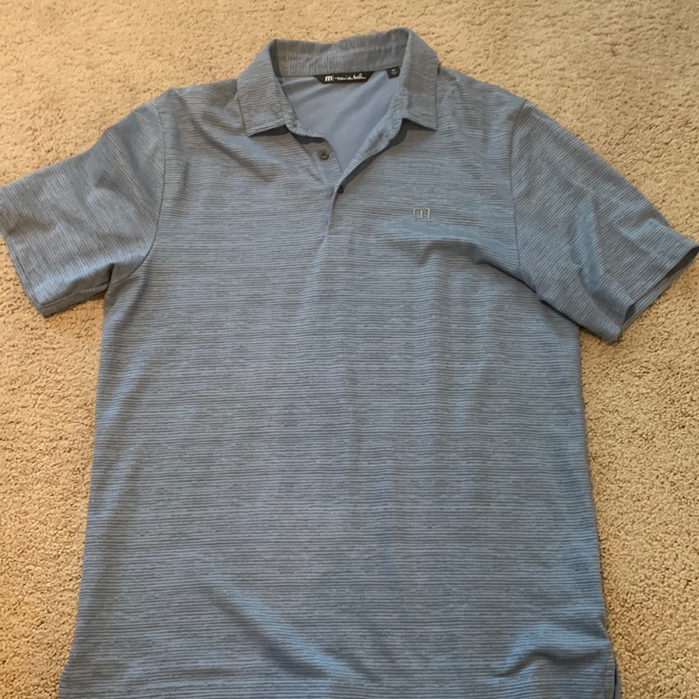 COPY - Travis Mathew light blue golf shirt Medium